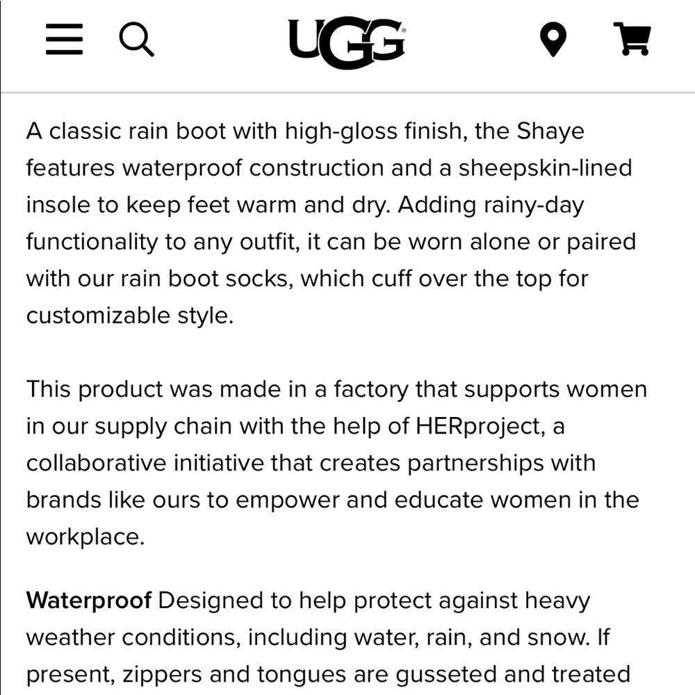 🚫SOLD🚫 🆕 ugg shaye tall black rain boots size 7 - Picture 3 of 10